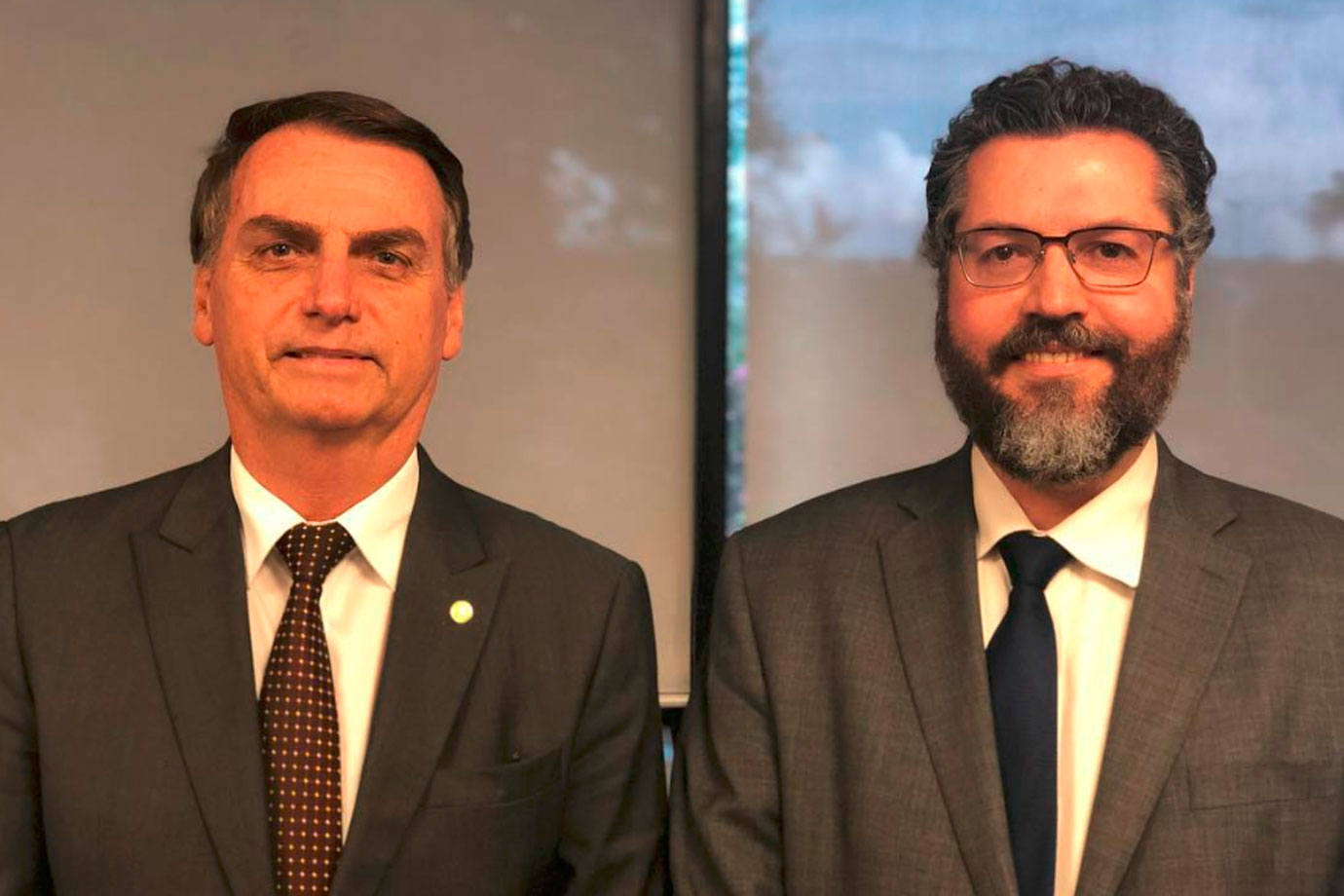 Jair Bolsonaro e Ernesto Araújo