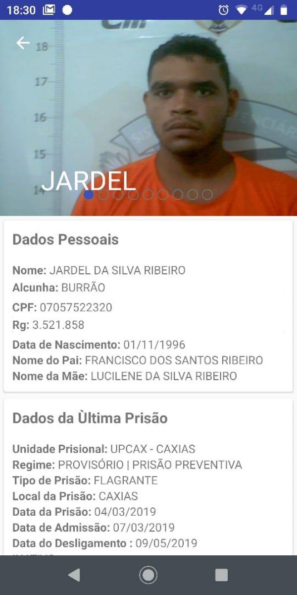 ficha criminal do atirador