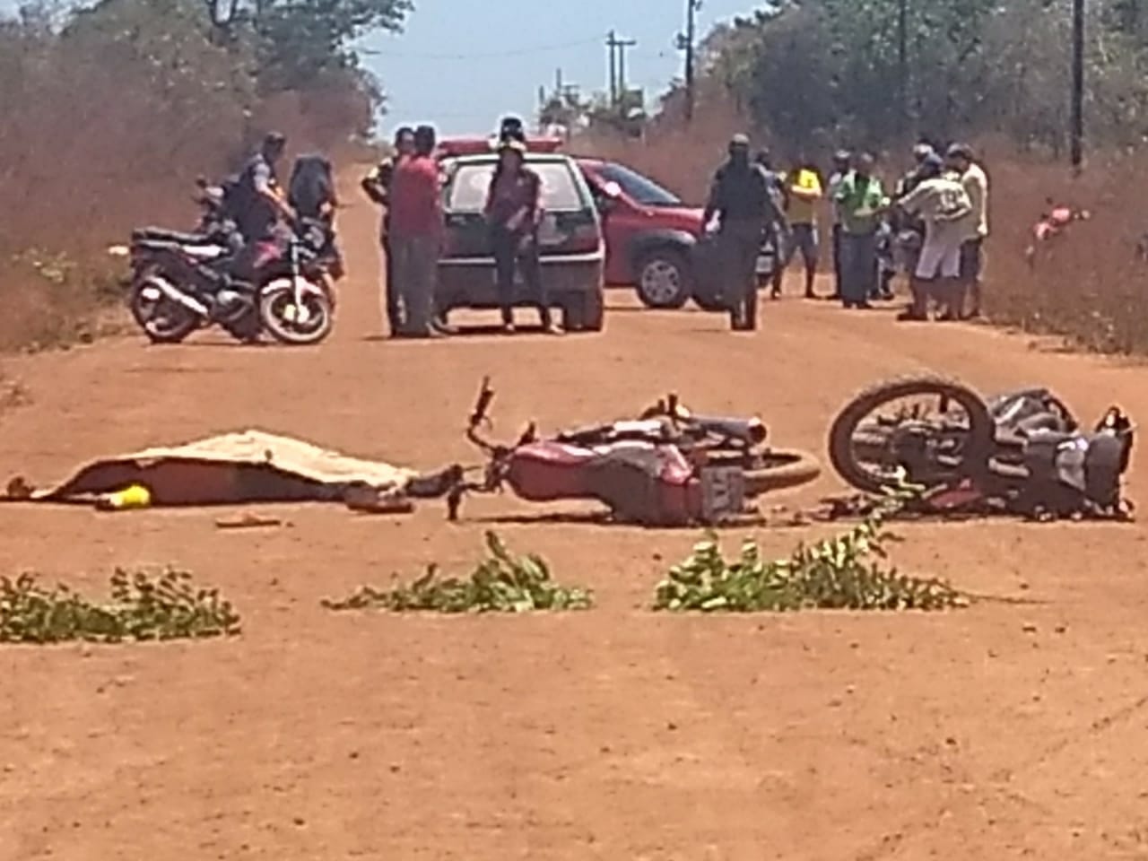 Acidente entre duas motos no município de Campo Maior