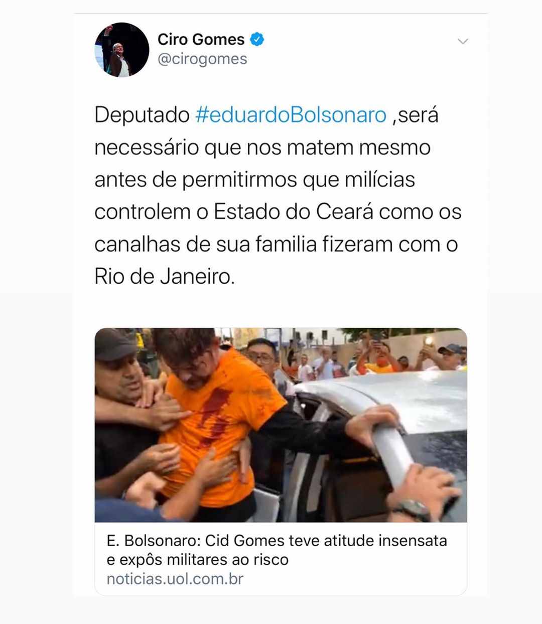 Print do Twitter/Ciro Gomes