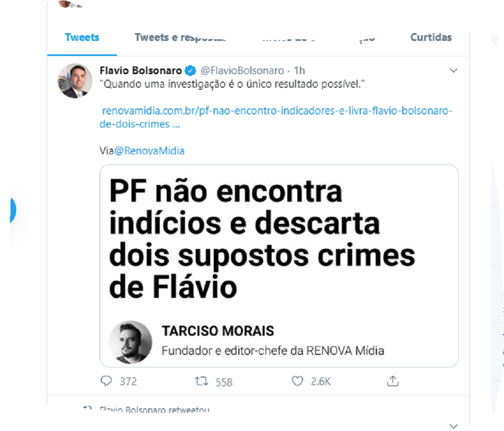 Senador  Flávio Bolsonaro