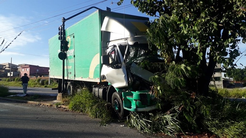 Bombeiros chegaram ao local e conseguiram retirar a vítima.