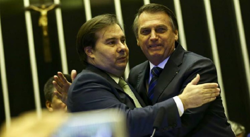 Rodrigo Maia e Jair Bolsonaro