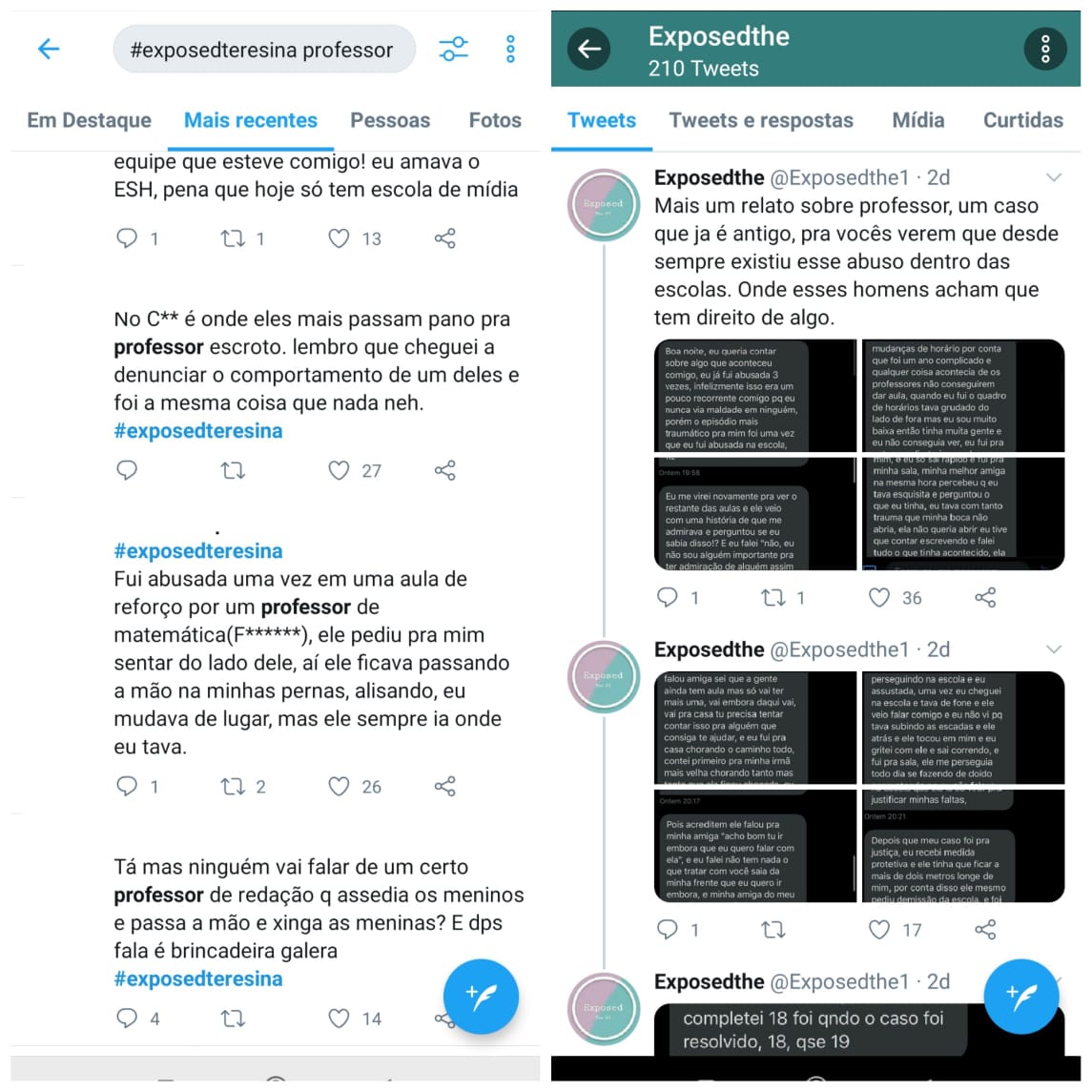 Prints da hashtag #exposedteresina
