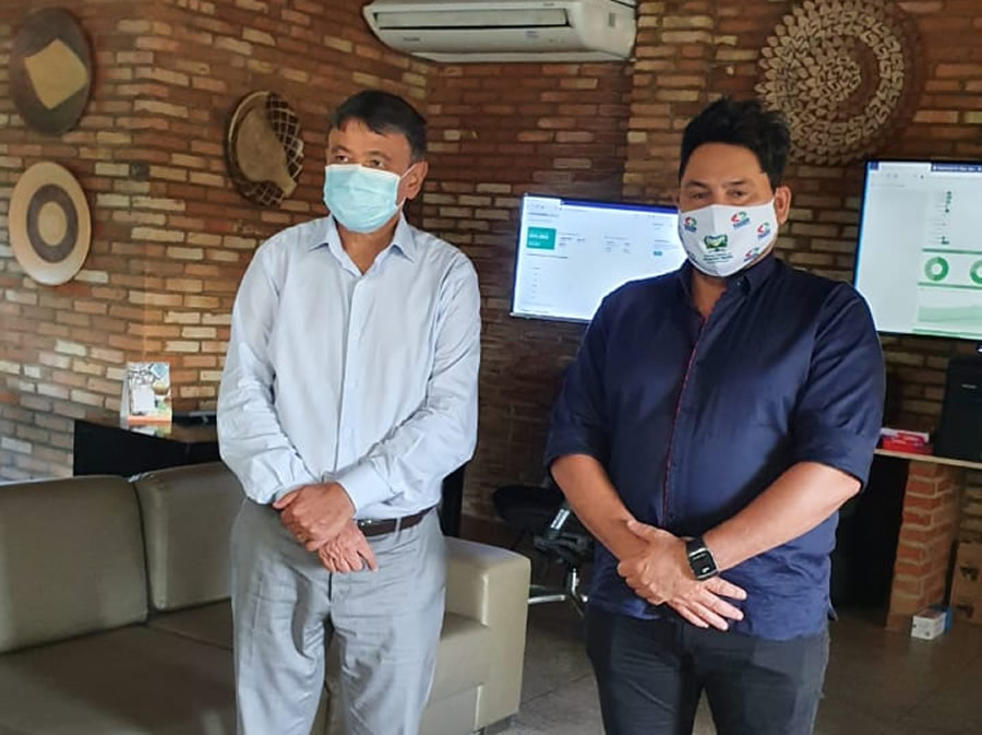 Mariozan Rocha e o governador Wellington Dias