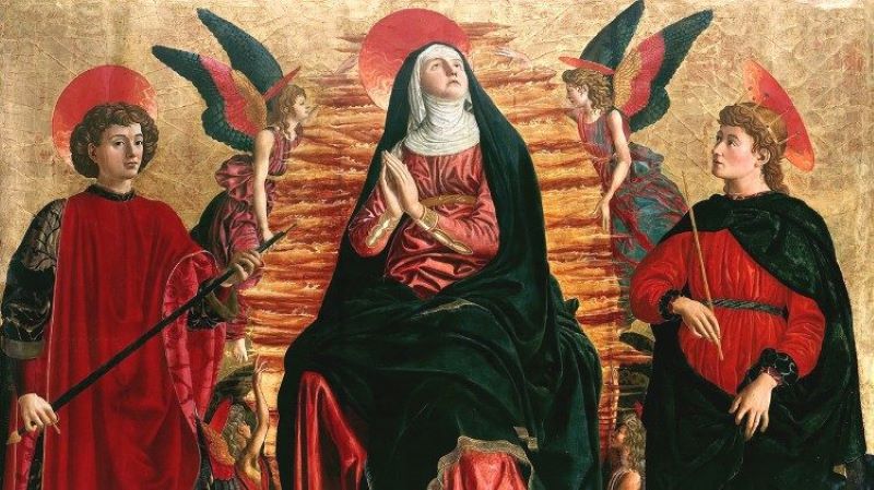 A Assunção de Maria em imagem representativa católica no Vaticano