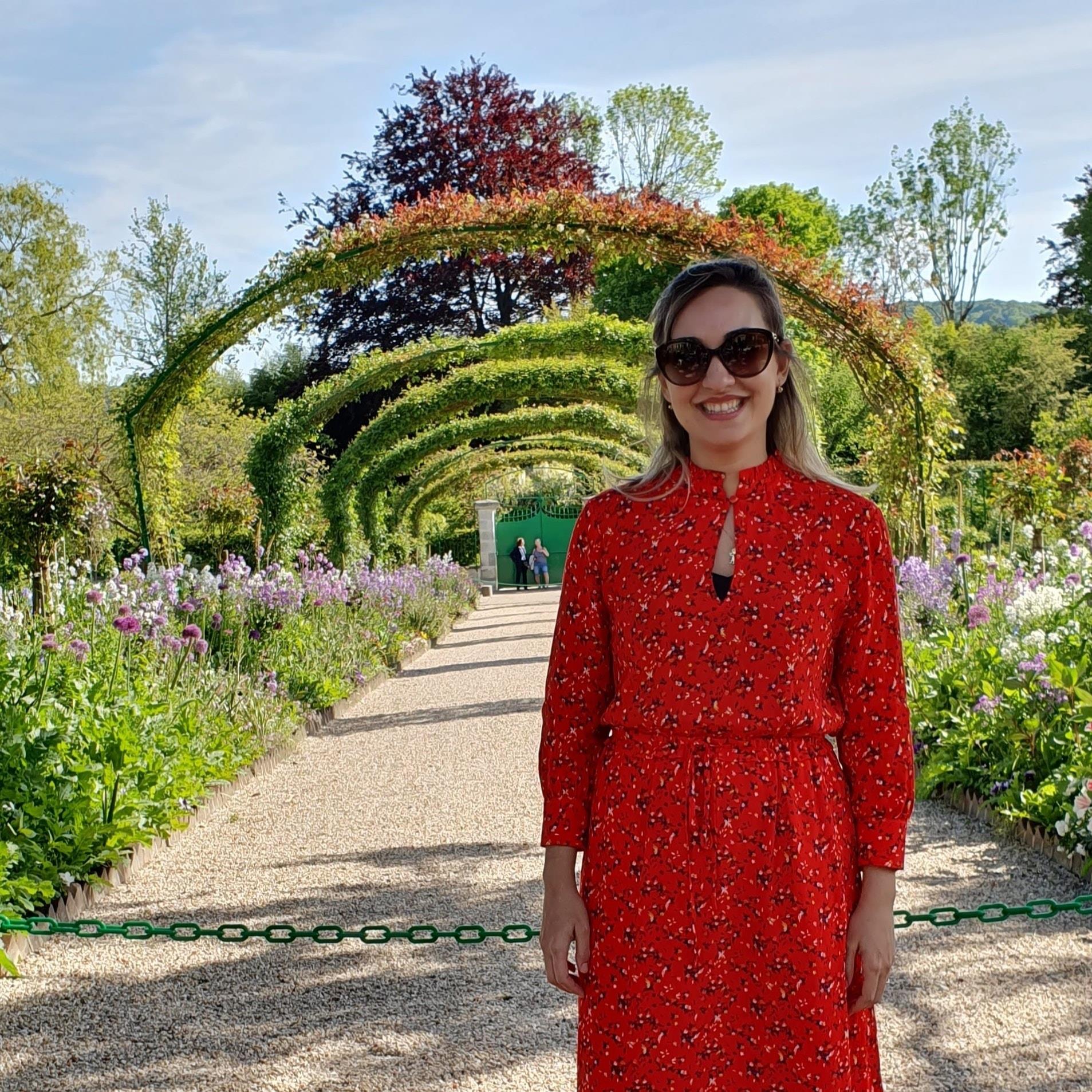 Chiara na Casa e Jardins de Monet, em Giverny, França
