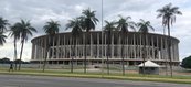 Registro do Estádio Mané Garrincha antes da concentração dos policiais