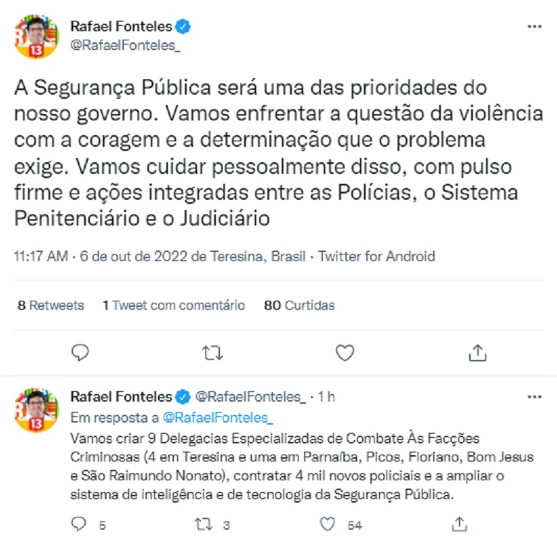 Postagens de Rafael Fonteles (PT)