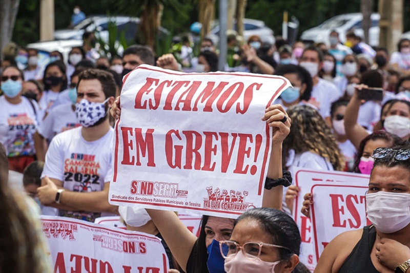 Professores em greve