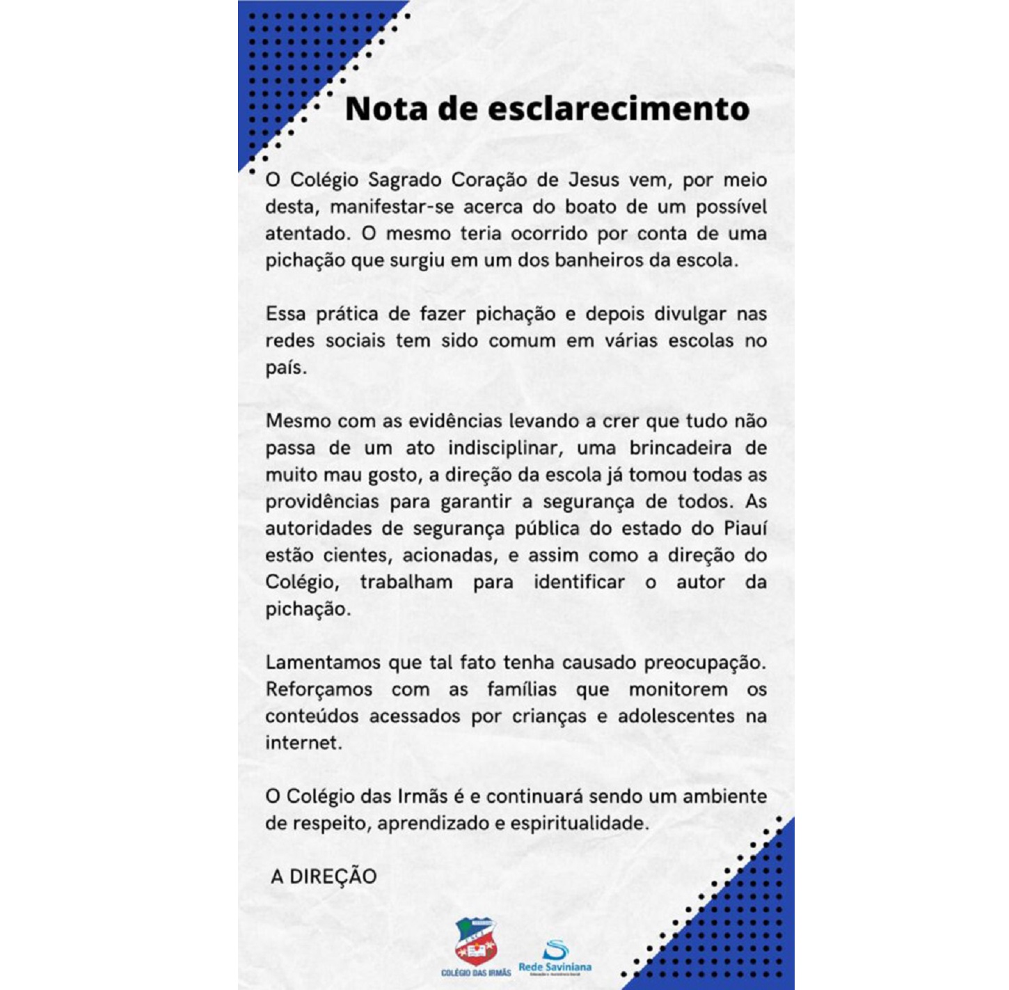 Nota de esclarecimento