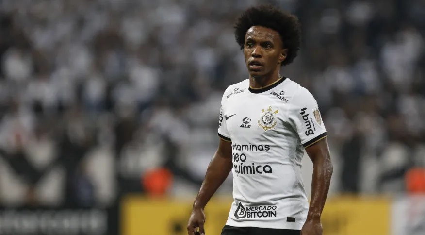 Willian, do Corinthians, durante partida contra o Always Ready pela Copa Libertadores da América, em 26 de maio de 2022