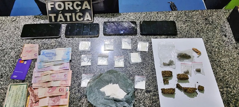 Material apreendido pela polícia