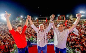 Lula participa de ato público com Wellington Dias e Rafael Fonteles em