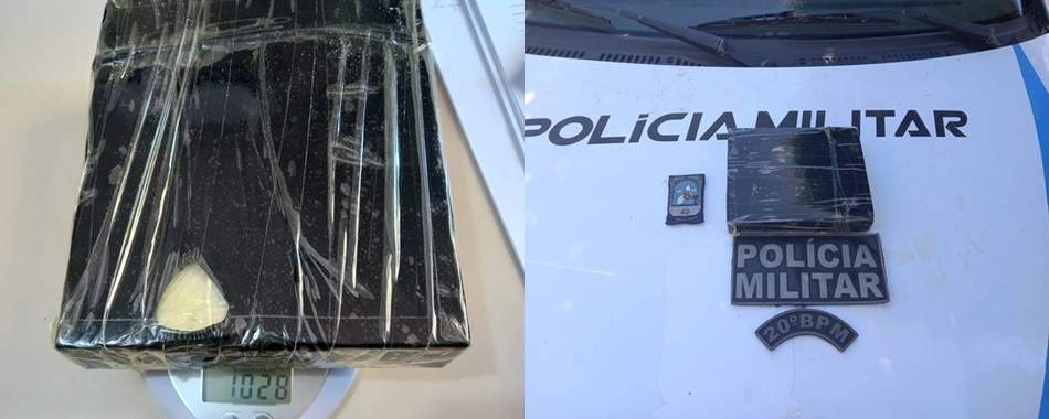 Material apreendido pela polícia