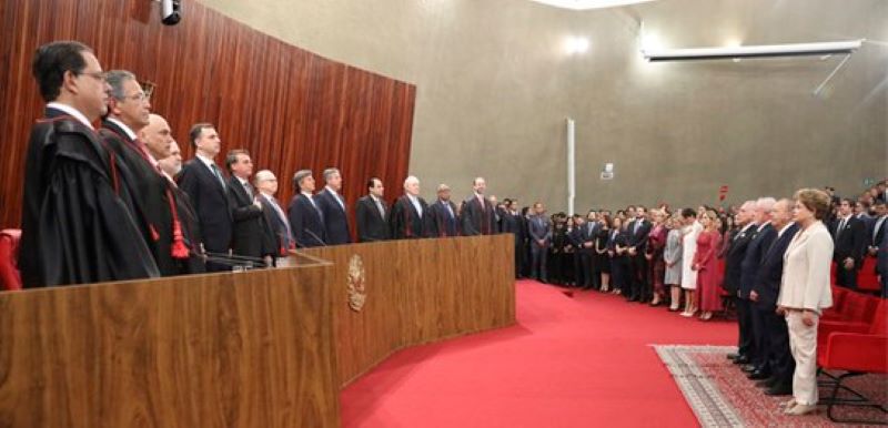 Posse dos novos dirigentes do Tribunal Superior Eleitoral em Brasília