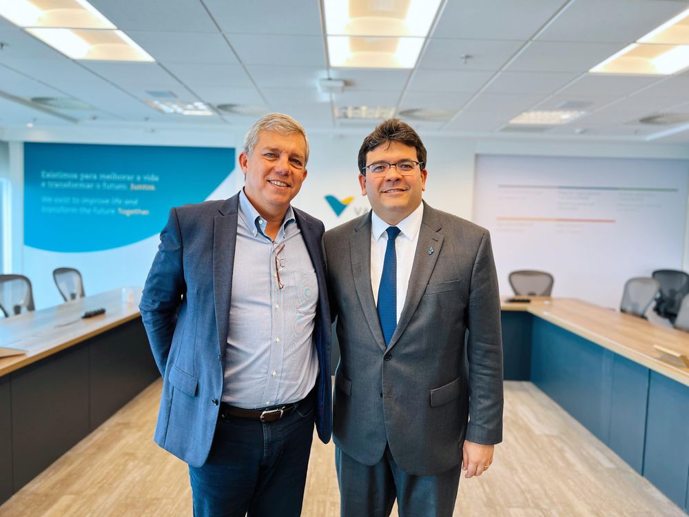 CEO da Vale, Eduardo Bartolomeo e Rafael Fonteles.