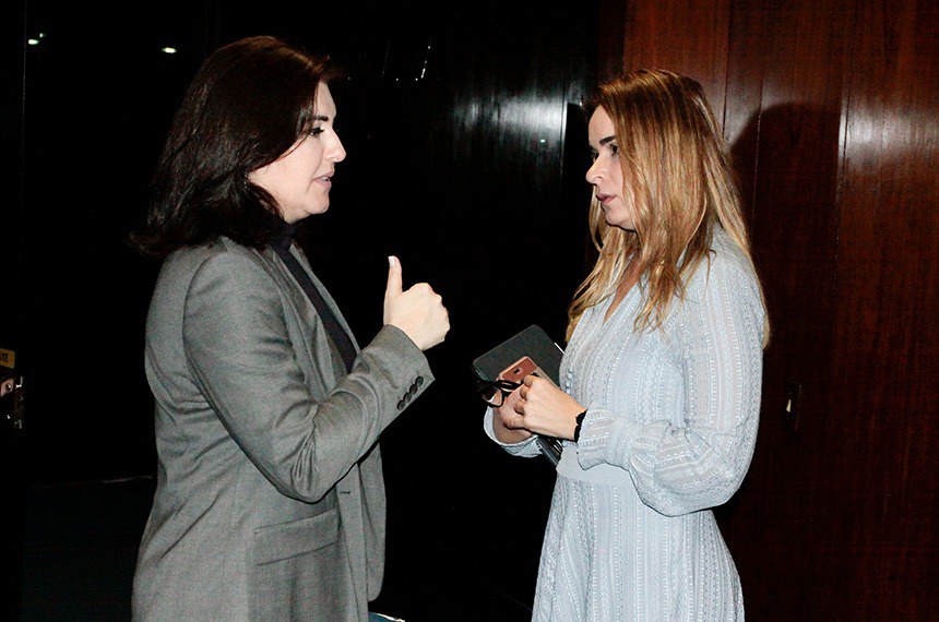 Ministra Simone Tebet e Presidente da Comissão de Orçamento, senadora Daniella Ribeiro