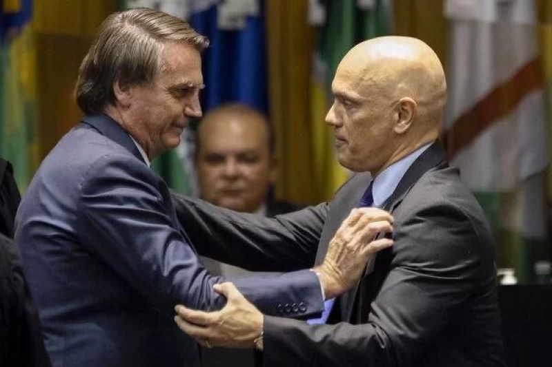 Jair Bolsonaro e Alexandre de Moraes