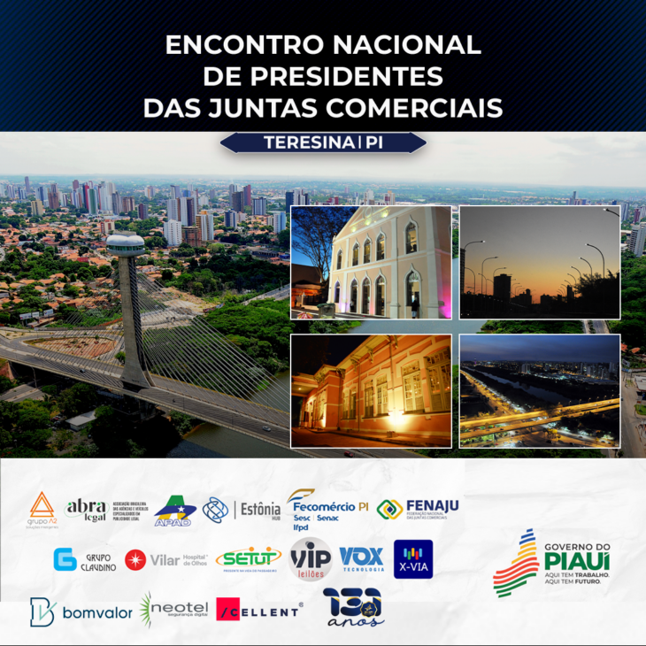Piauí receberá Encontro Nacional de Presidente das Juntas Comerciais.