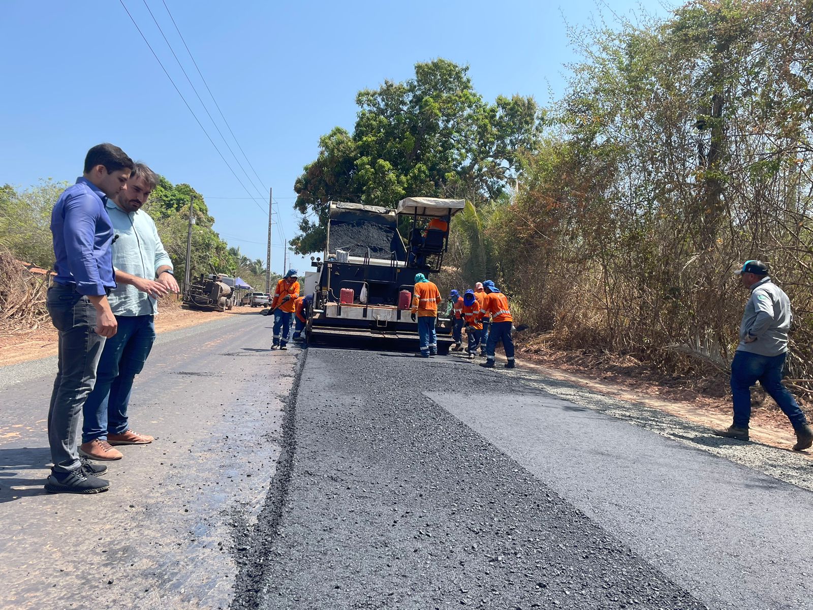 Registro de obra realizada pelo Programa Estradas Seguras.