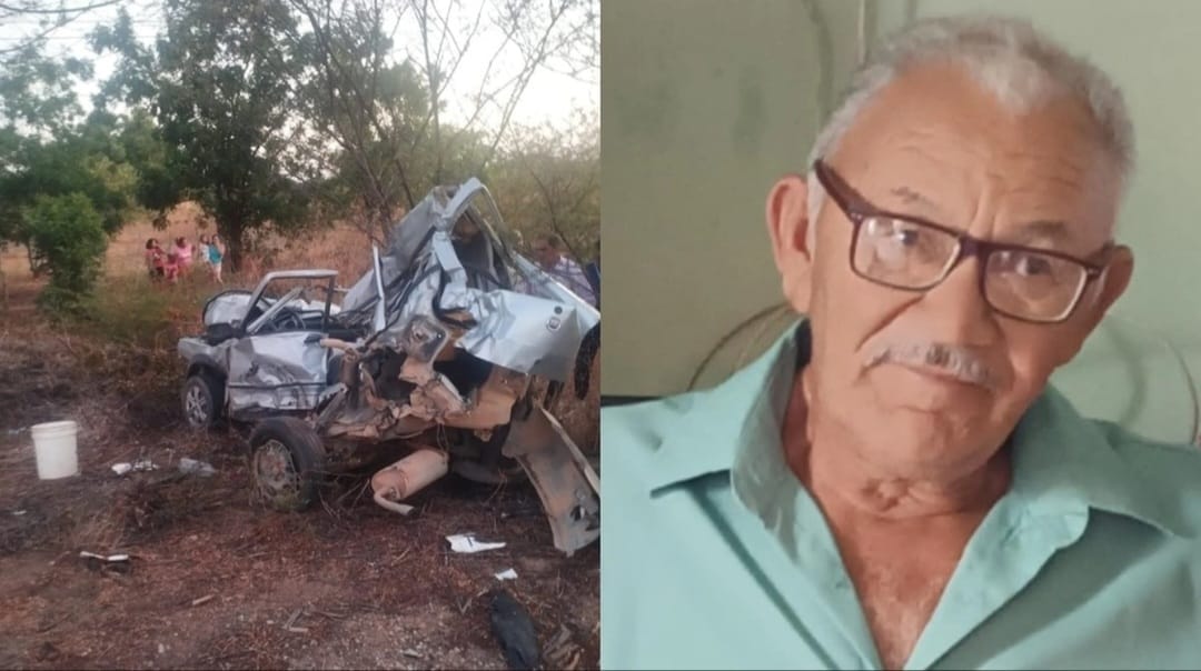 Idoso identificado como "Seu Marcos" morreu após o acidente na BR 316, município de Francisco Santos, no Piauí