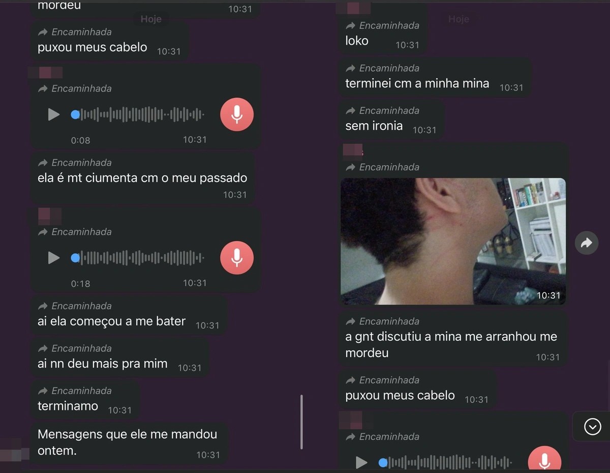 Mensagens atribuídas à vitima mostaram término conturbado entre os jovens