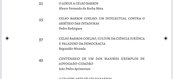 Sumário do livro "Estudos e Homenagens a Celso Barros Coelho", destacando os capítulos que exploram o legado e a contribuição do jurista para o Direito.