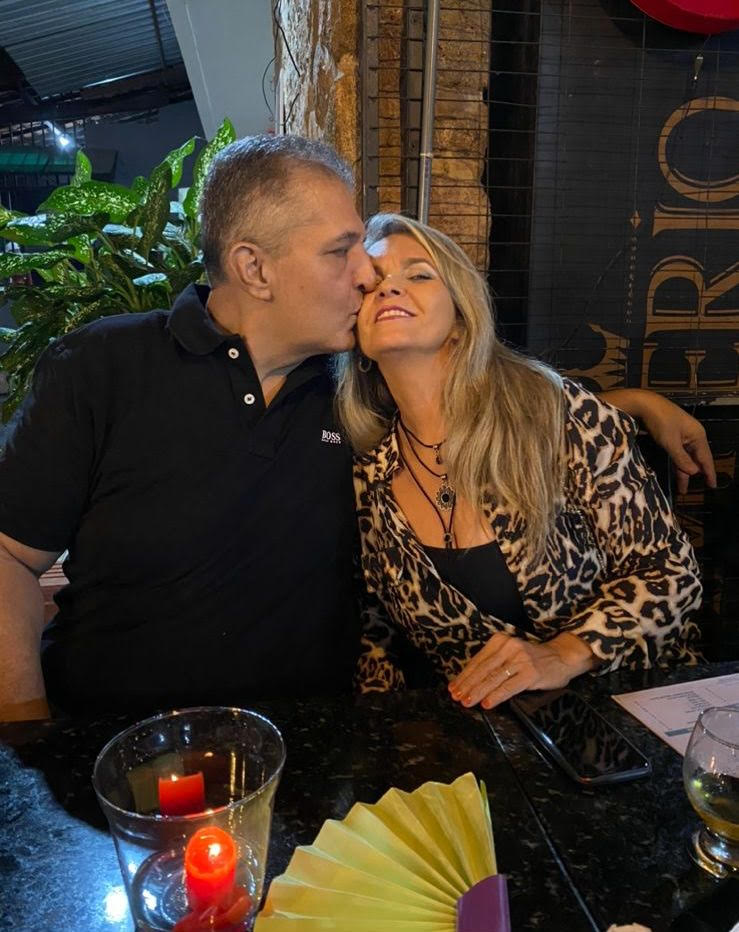 Humberto e a esposa Ceiça em uma das muitas celebrações do casal