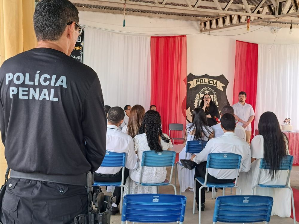 Sejus e Justiça Itinerante realizam casamentos em duas unidades do sistema prisional no Piauí