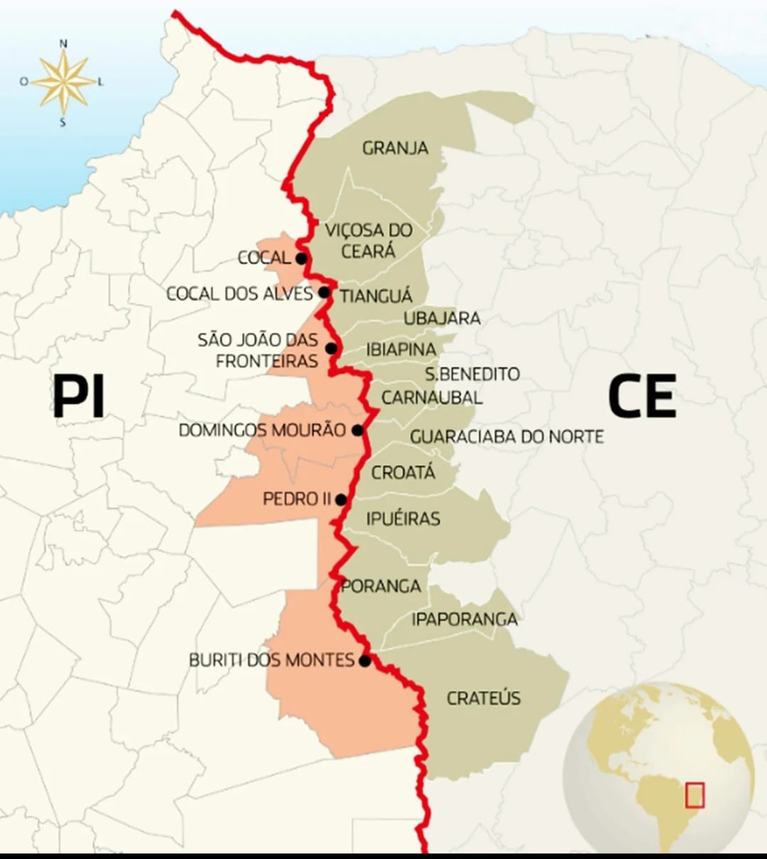 Divisa entre Piauí e Ceará