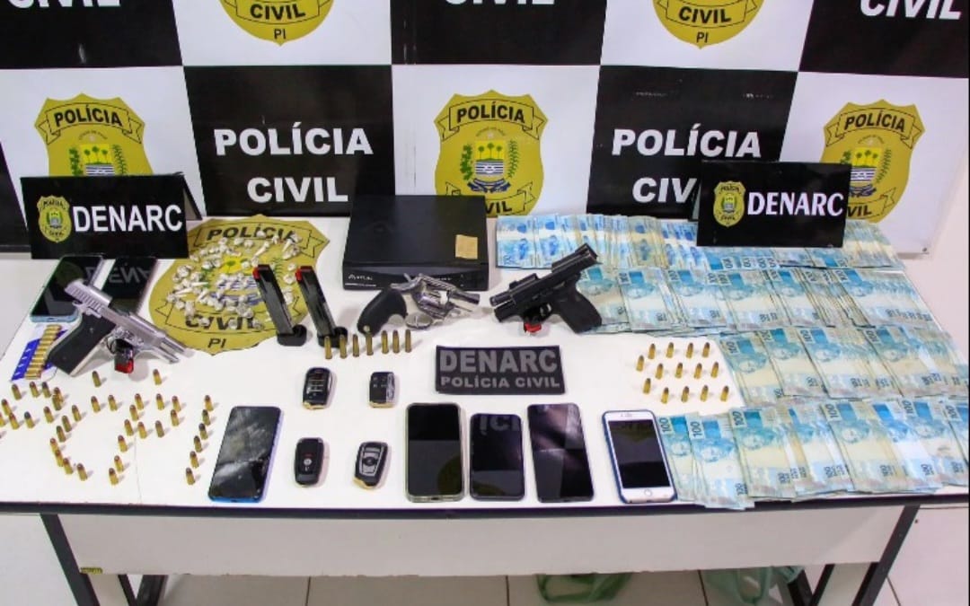 Material apreendido pela Polícia civil