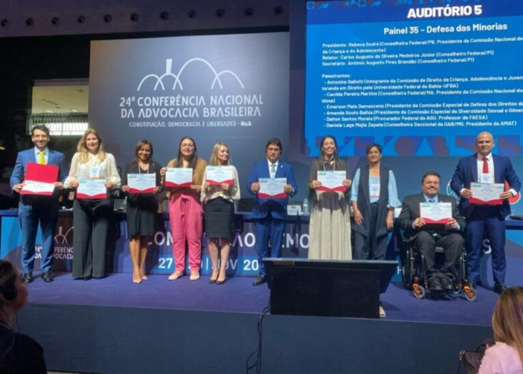 Advogado Carlos Junior durante a 24ª Conferência Nacional da Advocacia Brasileira.