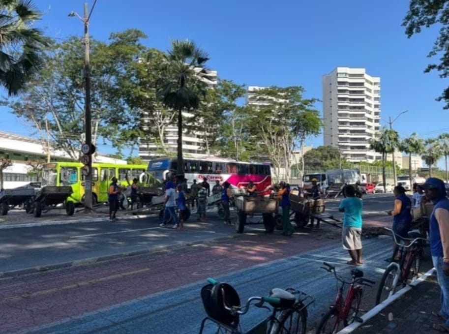 Carroceiros protestam contra projeto de lei na Câmara Municipal de Teresina