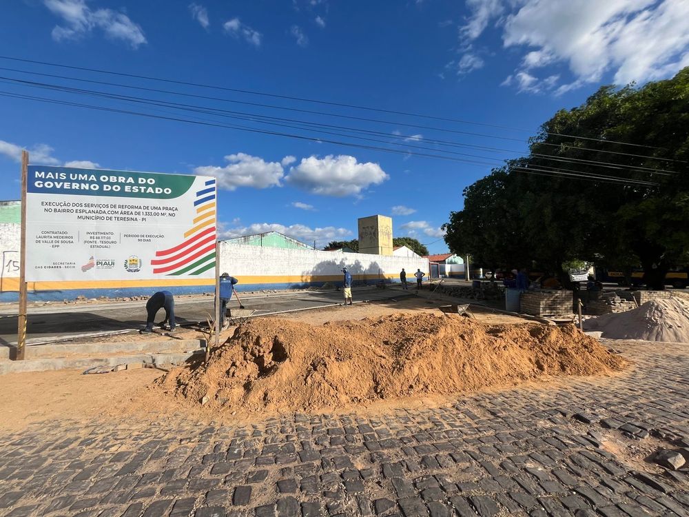 Governo do Estado reforma praça no bairro Esplanada, zona sul de Teresina