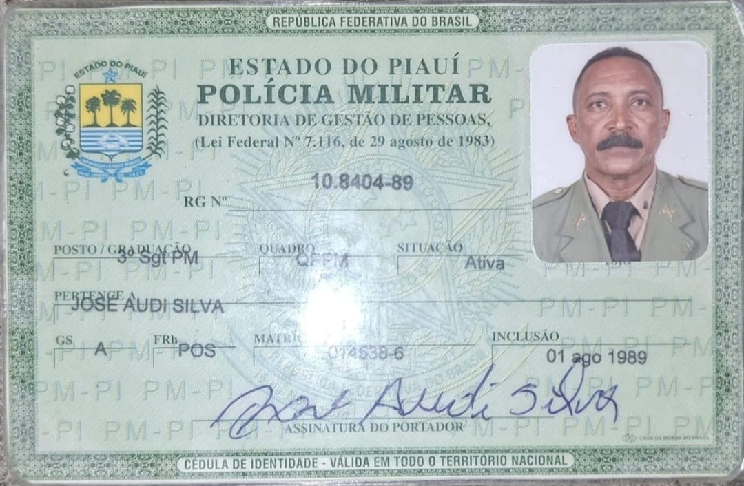 José Audi Silva, 3º sargento da Polícia Militar do Piauí