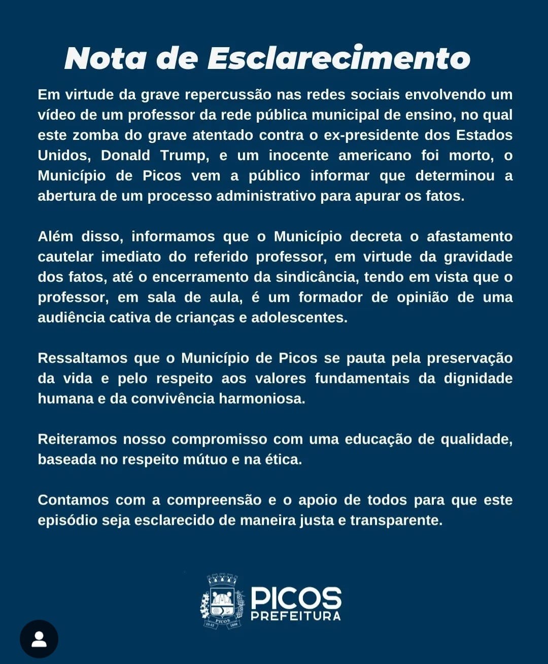 Nota de esclarecimento