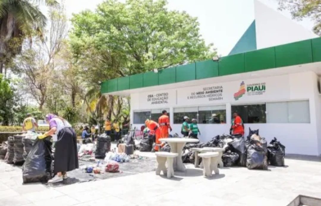 No Dia Mundial da Limpeza, cerca de 200 voluntários coletam lixo às margens do Rio Poti em Teresina