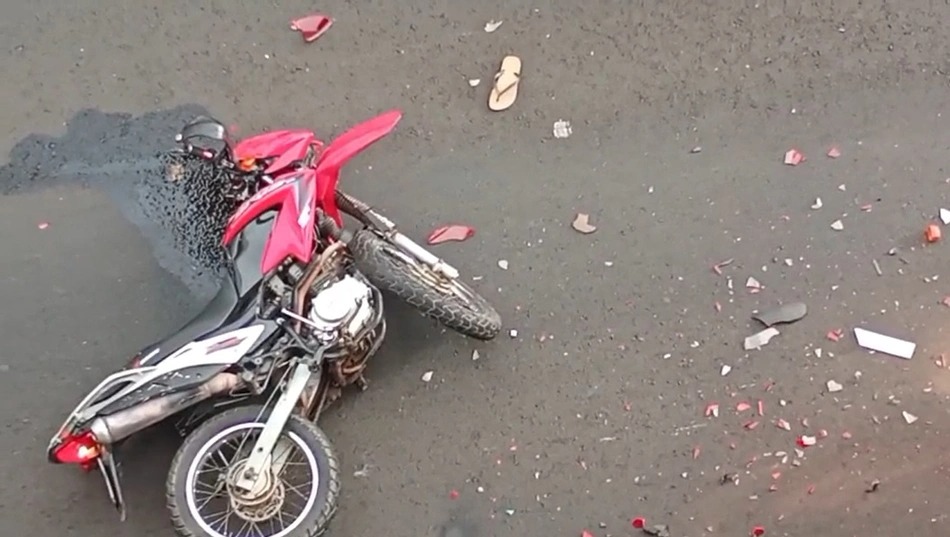 Motocicleta da vítima
