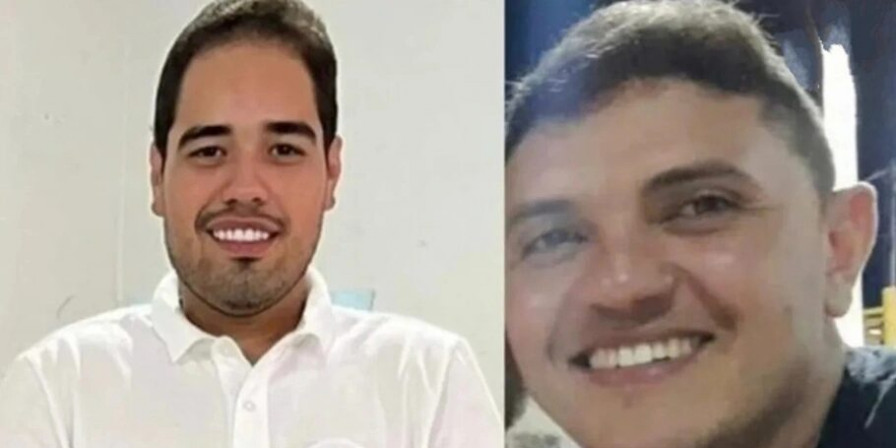 Prefeito de Igarapé Grande (MA), João Vitor Xavier (PDT), e policial militar Geidson Thiago da Silva