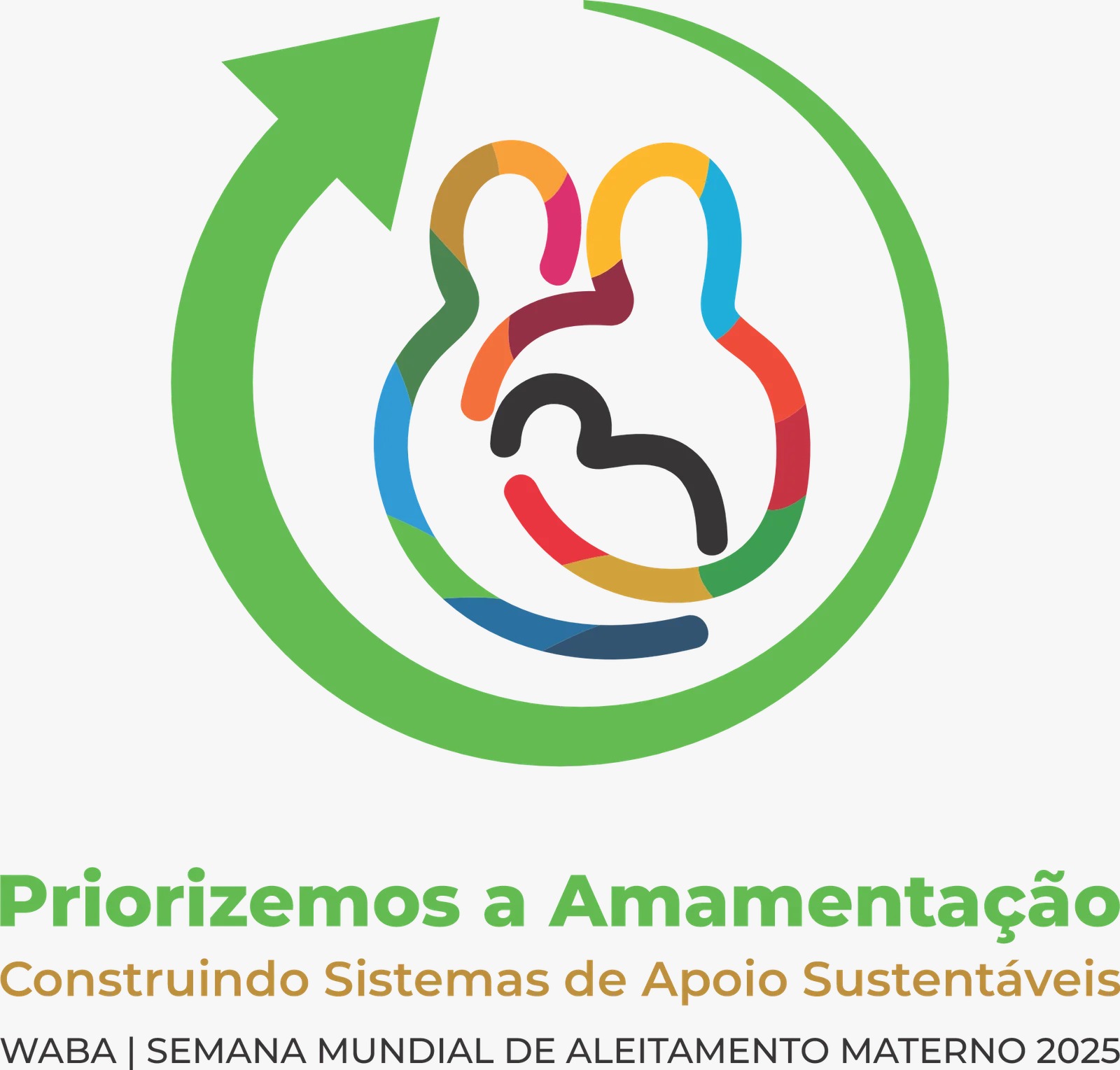 Logo da Semana Mundial de Aleitamento Materno - SMAM 2025.