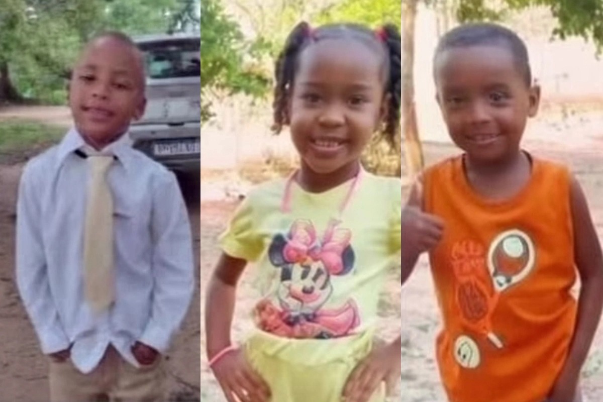 Anderson Kauan, de 8 anos, Isabelle, de 6, e Michael, de 4